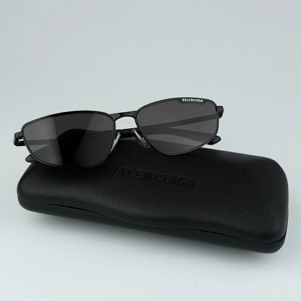 NEW Balenciaga BB0277S 001 Grey Geometric Unisex Sunglasses BB 0277S